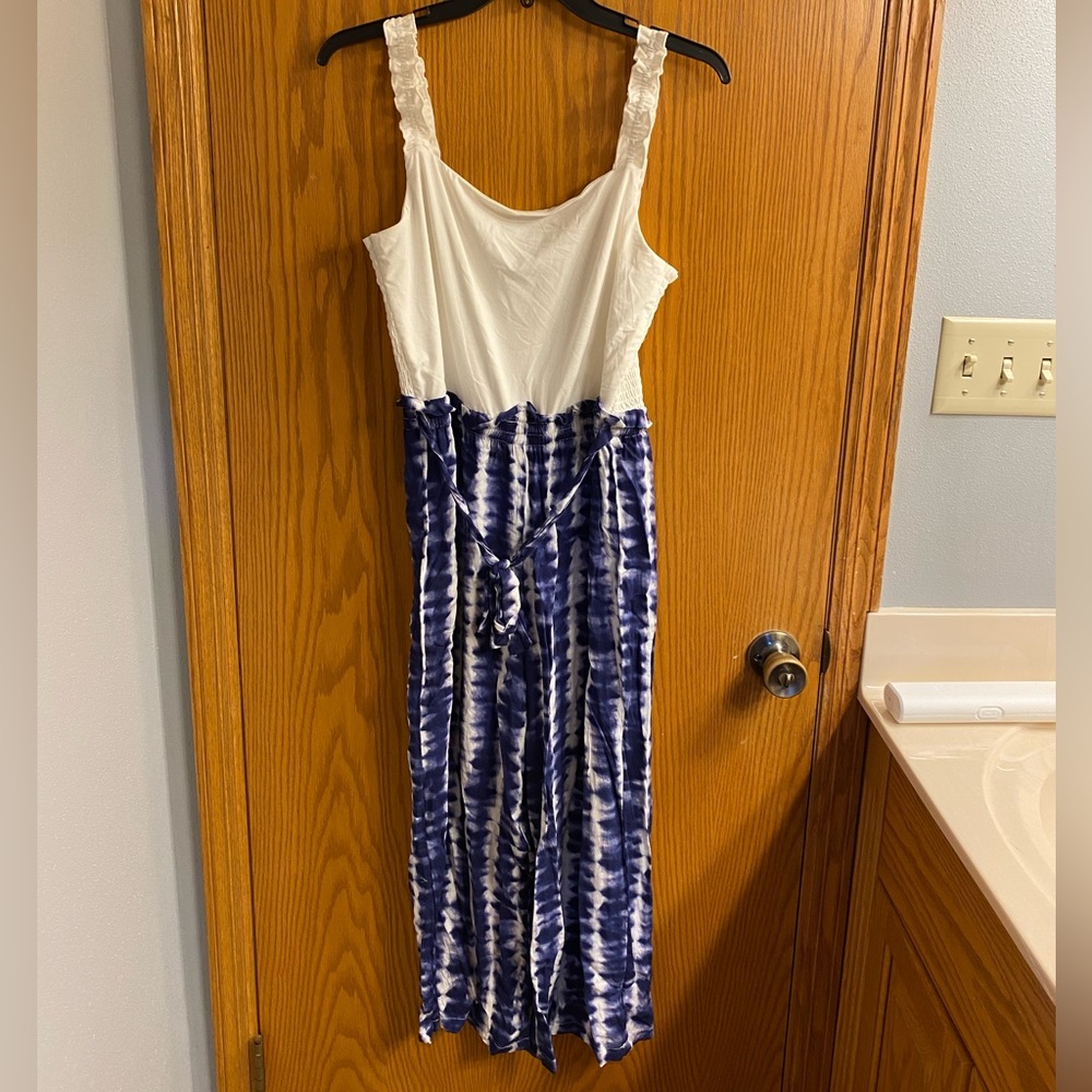Tank Top Blue Tie-Dye Romper